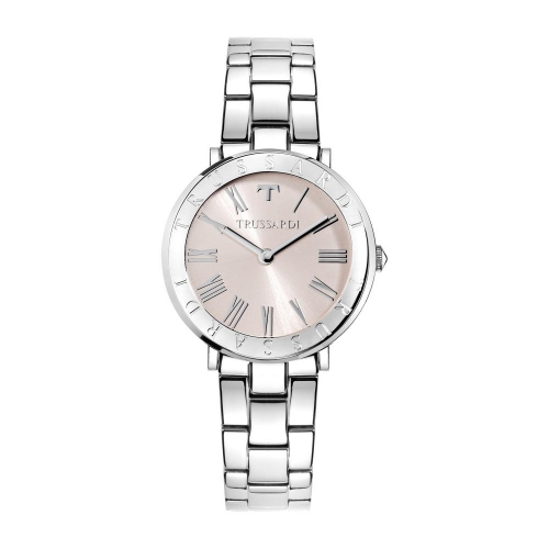 Trussardi T-vision 30mm 3h silver dial br ss
