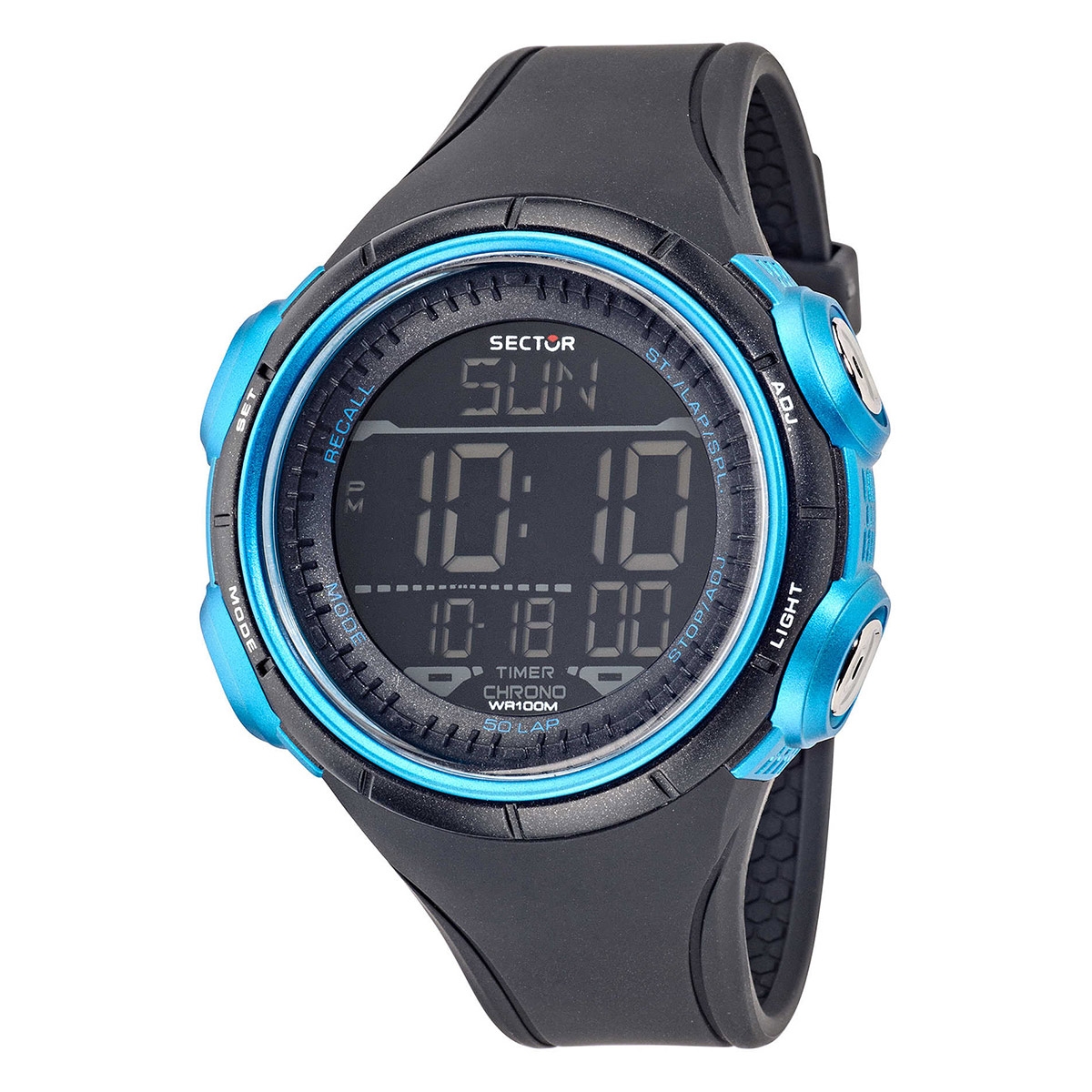 Orologi uomo: orologio uomo Orologio digitale Sector Ex-22 nero / blu 44 mm  R3251590001