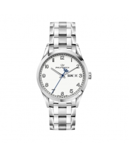 Philip Watch Sunray 39mm 3h wsilver dial br ss