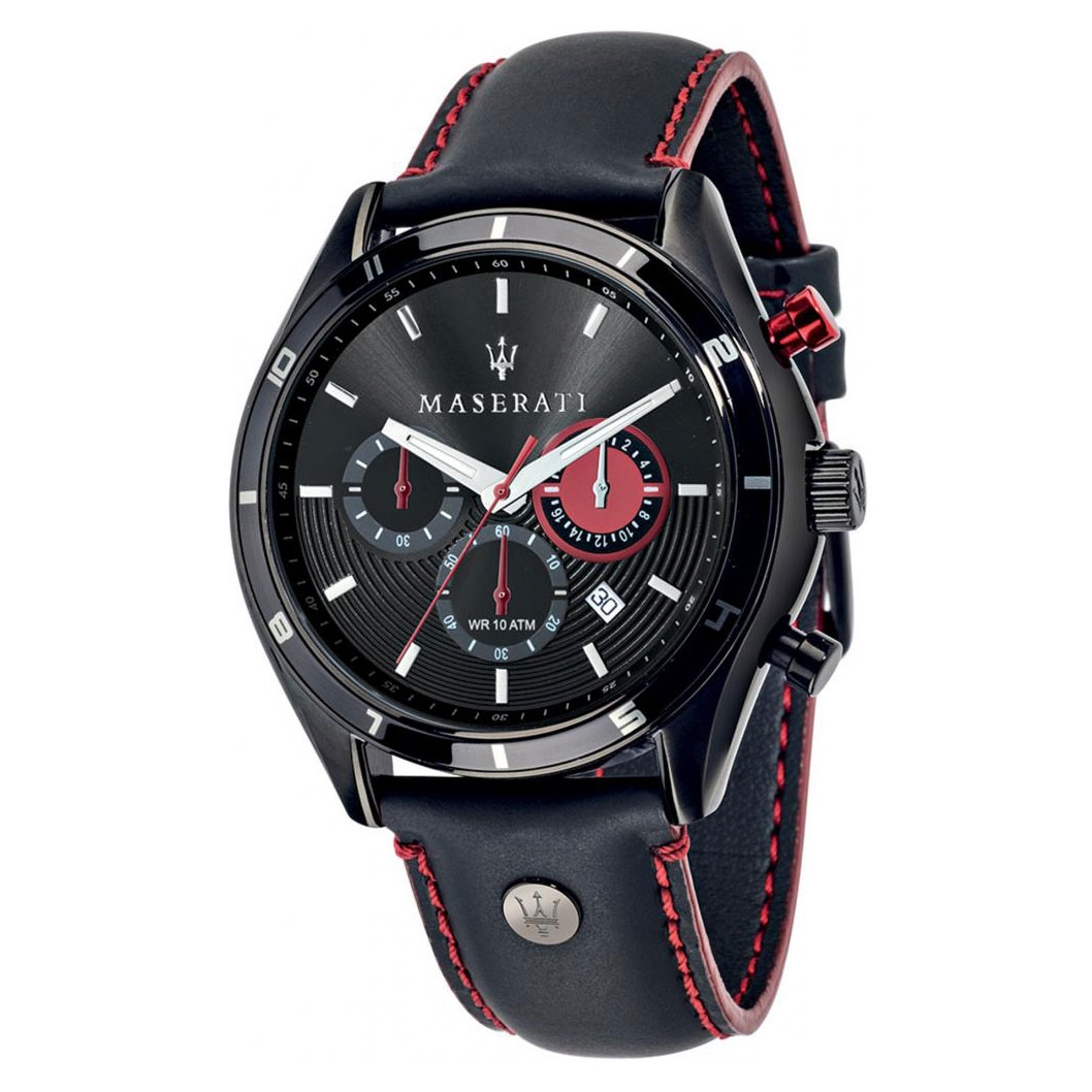 Offerta Orologio Maserati Sorpasso chrono pelle nero - 44 a prezzo basso