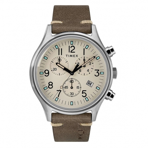Orologio Timex MK1 chrono pelle beige - 42 mm