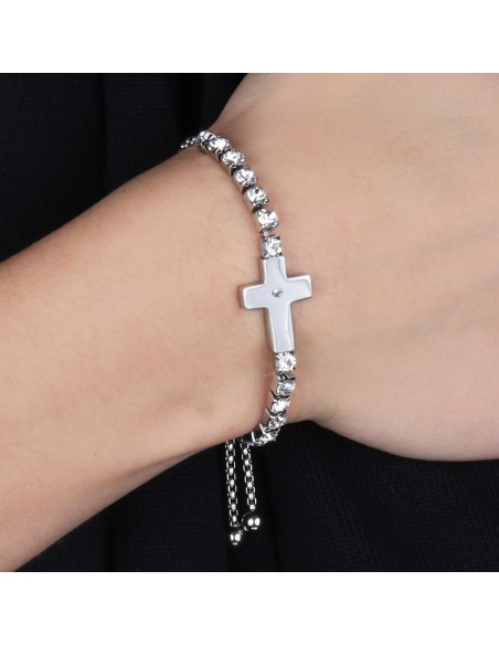 Bracciale Sector Emotions croce - 24 cm donna SAKQ10