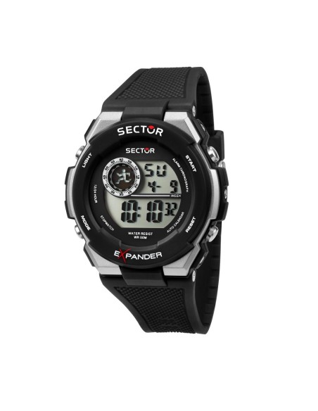 Sector Ex-10 40mm digital black dial black str maschile
