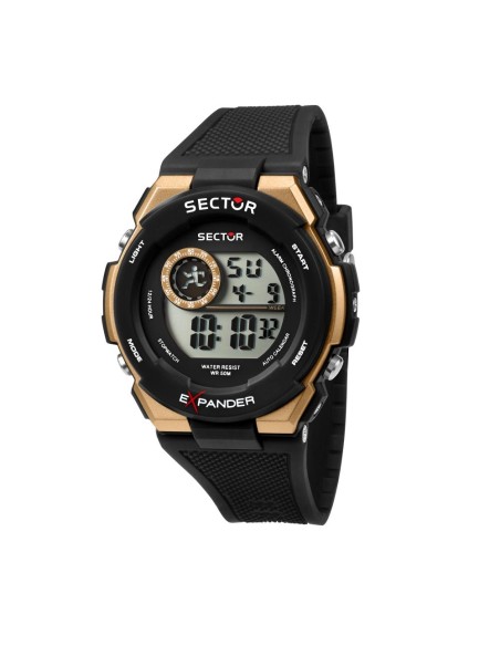 Sector Ex-10 40mm digital blackyg dial blk str maschile