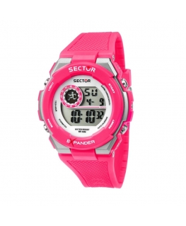 Sector Ex-10 40mm digital white dial red str
