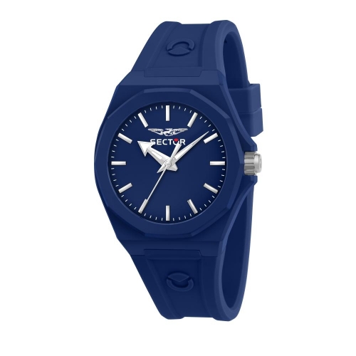 Sector 960 41mm 3h blue dial blue sili st maschile R3251538003