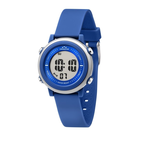 Chronostar Action digital 34.5mm blue dial blu pu s
