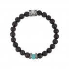 Sector Rude br.turquoise&blk lavic stone