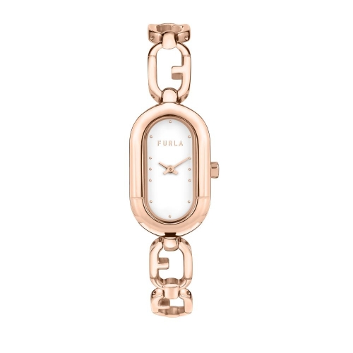 Furla 1927 43x21mm 2h white dial br pink R4253136503