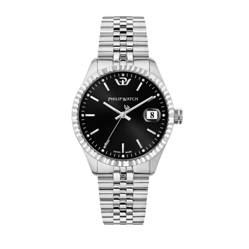 Philip Watch Caribe 39mm 3h black dial br ss maschile