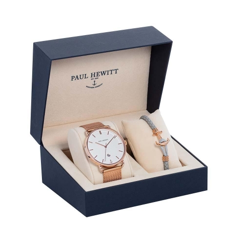 Paul Hewitt Watch perfect match 42mm whi dial gre br