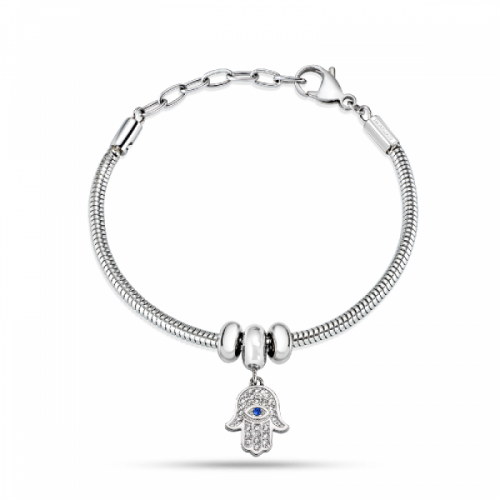 Morellato Bracciale Donna Collezione Drops In Acciaio Con Cristalli - SCZ1095, Lunghezza 20,5 Cm, Personalizzabile