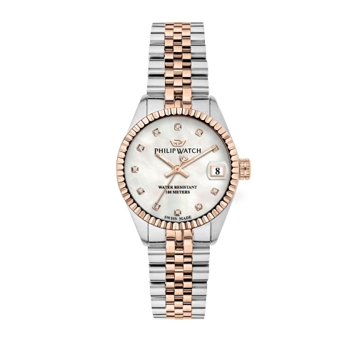 Philip Watch Caribe 31mm 3h mop dial wdiam br ss+rg femminile