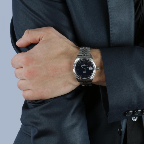 Philip Watch Caribe 39mm gent 3h blue dialbracelet maschile