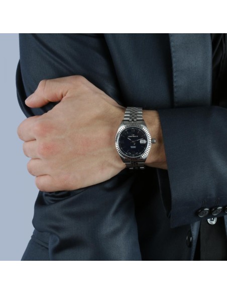 Philip Watch Caribe 39mm gent 3h blue dialbracelet maschile