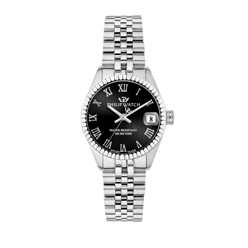 Philip Watch Caribe 31mm 3h black dial br ss femminile