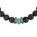 Sector Rude br.turquoise&blk lavic stone