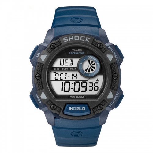 Orologio Timex Base Shock blu - 44 mm