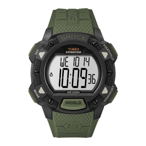 Orologio Timex Base Shock verde - 44 mm