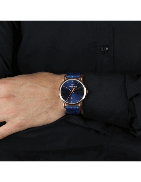 Orologio Trussardi T-genus uomo pelle blu - 40 mm