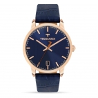 Orologio Trussardi T-genus uomo pelle blu - 40 mm