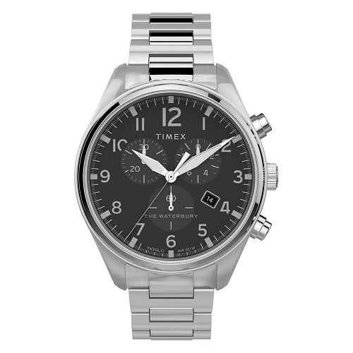 Orologio Timex Waterbury chrono acciaio nero - 42 mm