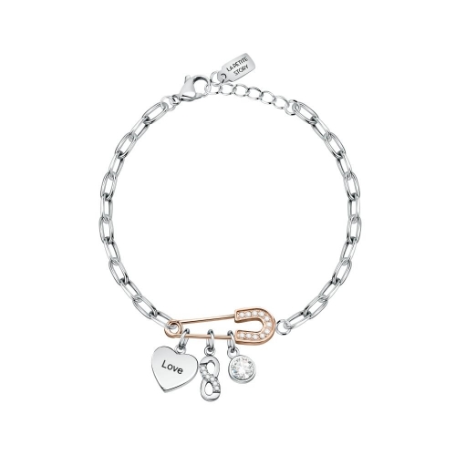 La Petite Story Love br.safety pin rg+infinity with cz