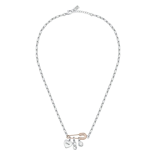 La Petite Story Love neckl.safety pin rg+infinity with c