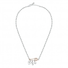 La Petite Story Love neckl.safety pin rg+infinity with c