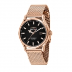 Sector 660 43mm 3h black dial mesh band rg