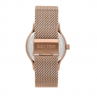 Sector 660 43mm 3h black dial mesh band rg
