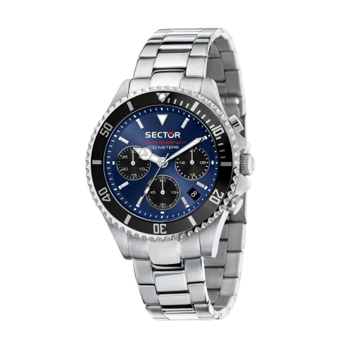 Sector 230 43mm chr blue dial bracelet ss