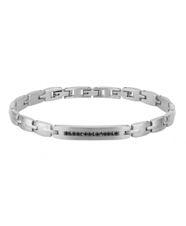 Morellato Motown bracelet ss w blk crystals 22cm maschile SALS48