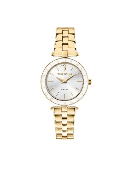 Trussardi T-shiny 34mm 2h wsilver dial br yg
