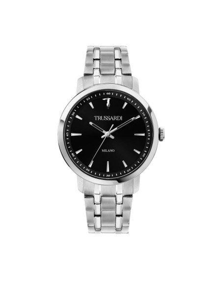 Trussardi T-couple 41mm 3h black dial br ss