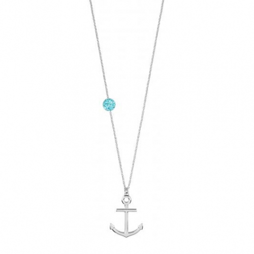 Collana Sector Sparking ancora blu - 45 cm donna SALW01