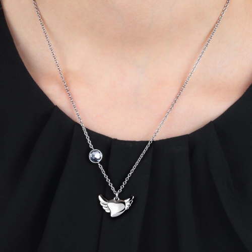 Collana Sector Sparking cuore ali - 45 cm donna SALW02