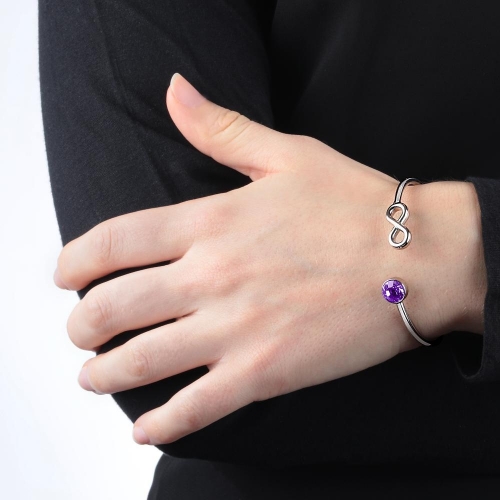 Bracciale Sector Sparking infinito viola - Ø 6.3 cm donna SALW03