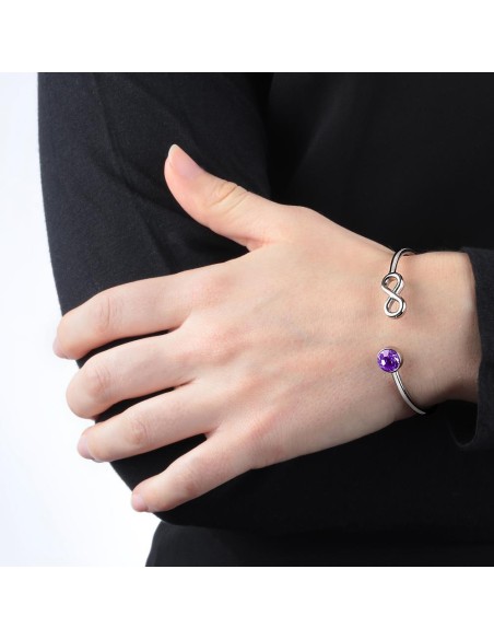 Bracciale Sector Sparking infinito viola - Ø 6.3 cm donna SALW03