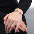 Bracciale Sector Sparking fiocco rosa - Ø 6.3 cm donna SALW08