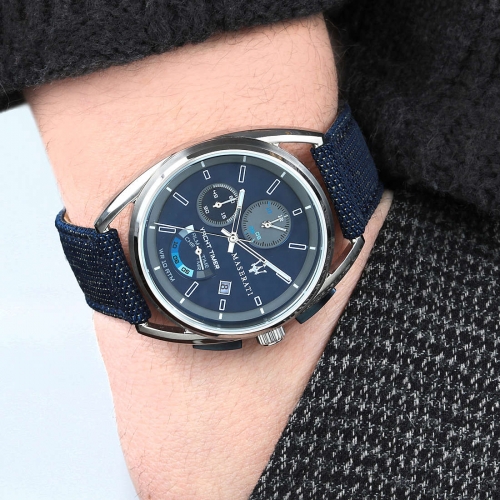 Orologio Maserati Trimarano Yacht timer blu - 41 mm uomo