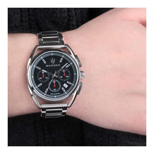 Orologio Maserati Trimarano chrono acciaio nero - 41 mm uomo