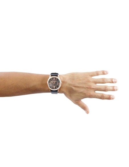 Trussardi Tfirst gent 43mm 3h black dial black st
