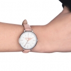 Trussardi T sun 3h w/silver dial pink st