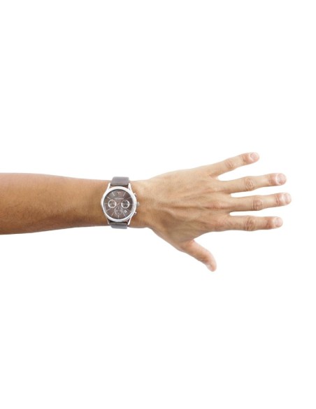 Trussardi Tfirst gent 43mm chr grey dial grey st