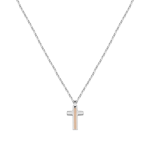 Morellato Motown pendant cross with ip rg 60cm