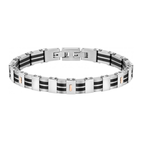 Bracciale Morellato Motown acciaio oro rosa 18k - 21.5 cm uomo