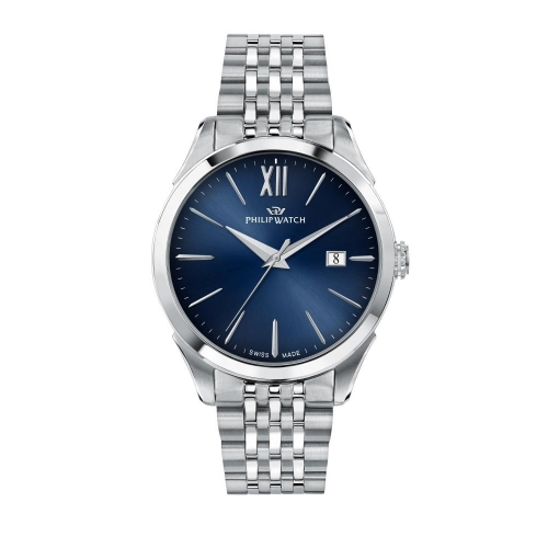 Philip Watch Roma 41mm 3h blue dial br ss