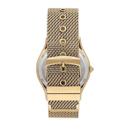 Trussardi T-light 43mm auto blue dial mesh br yg