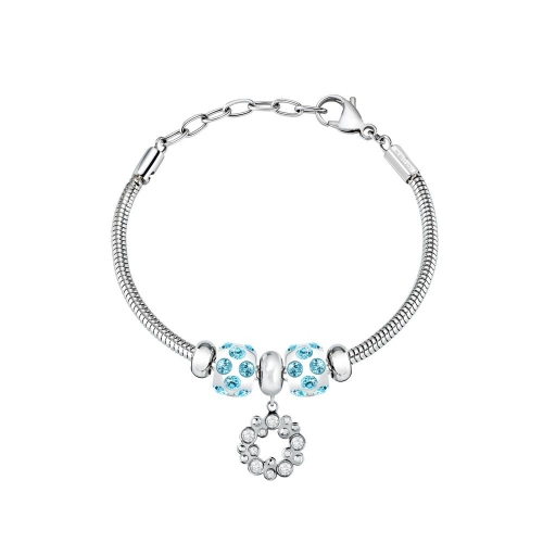 Morellato Drops ss br garland white+2 blue beads femminile